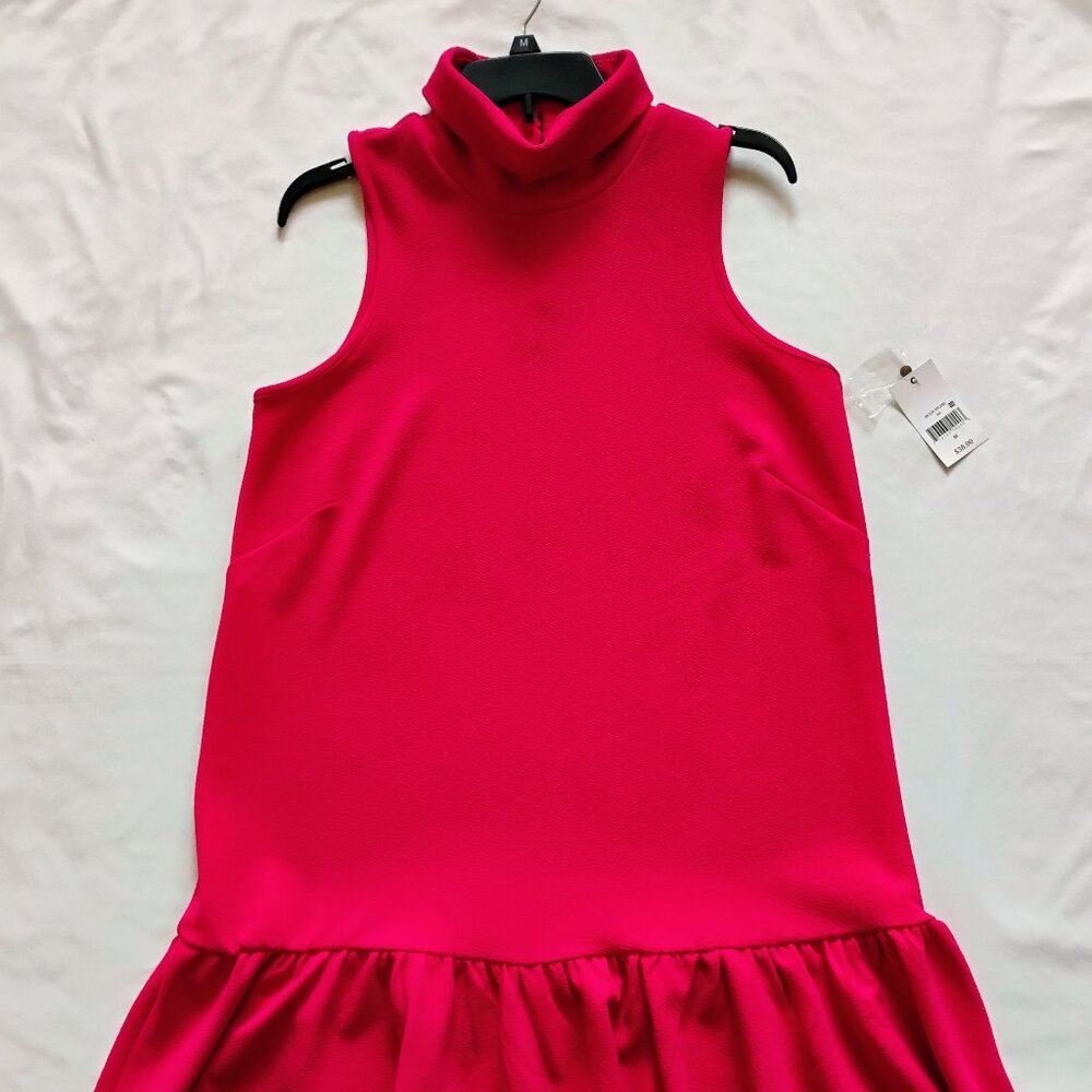 Ophelia Roe Sleeveless Ruffle Dress Color Fuchsia Size M